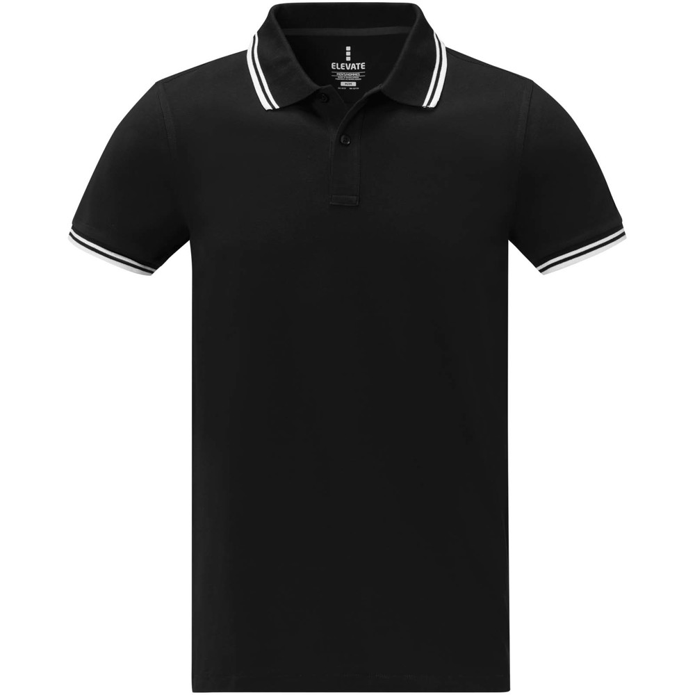 Amarago 200 g/m² tipping herenpolo met korte mouwen
