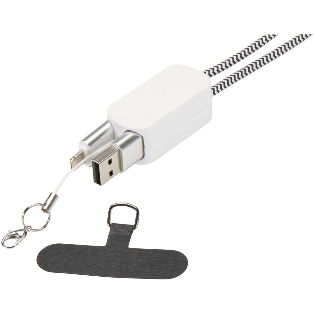 Anser gerecycleerde plastic smartphonesnoer met geïntegreerde 27W 5-in-1 kabel