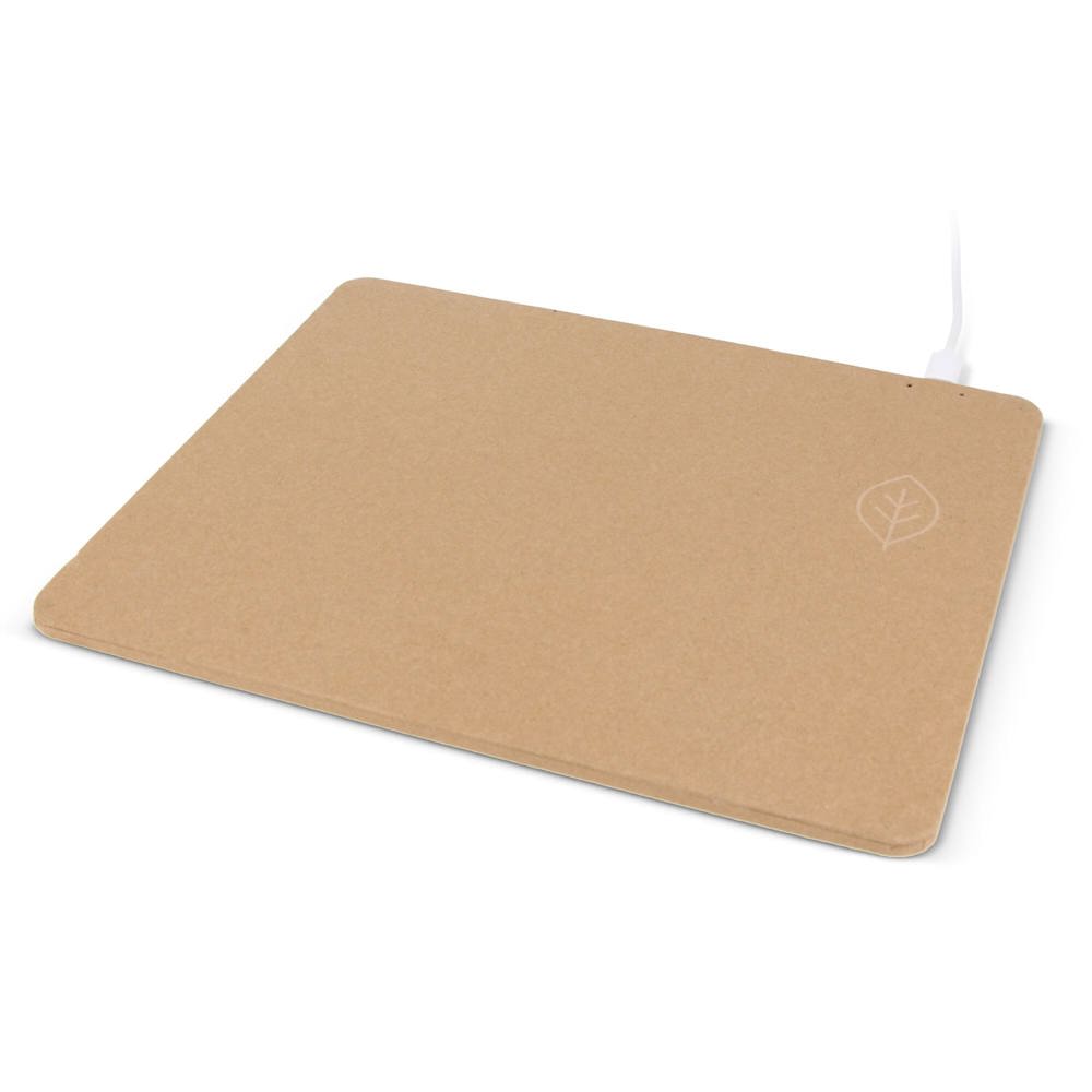 Muismat met draadloze oplader van gerecycled papier