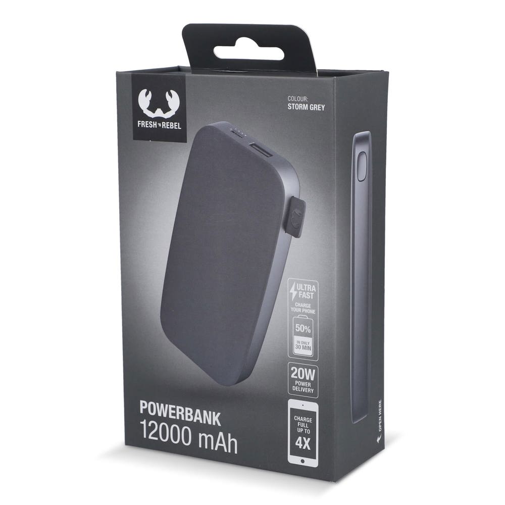 2PB12100 | Fresh 'n Rebel Powerbank 12000 mAh USB-C Fast Charging 20W