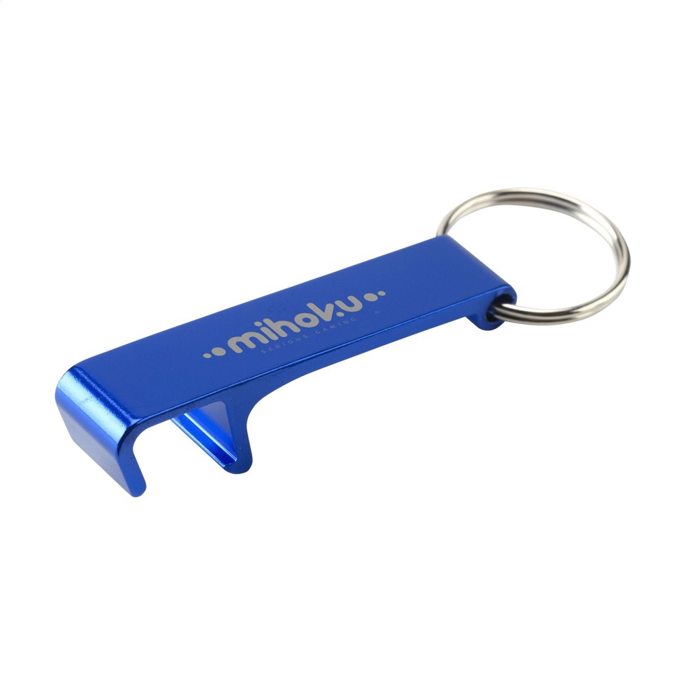 Alu Opener Phone Stand GRS Recycled - blauw (± PMS 280C)