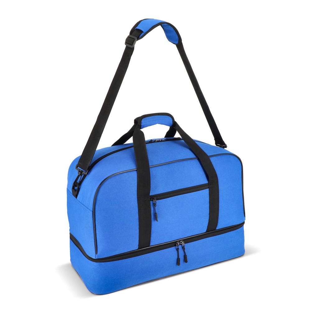 600D gerecycled PET sport- en reistas 55.5 x 25 x 36 cm 50 L - blauw