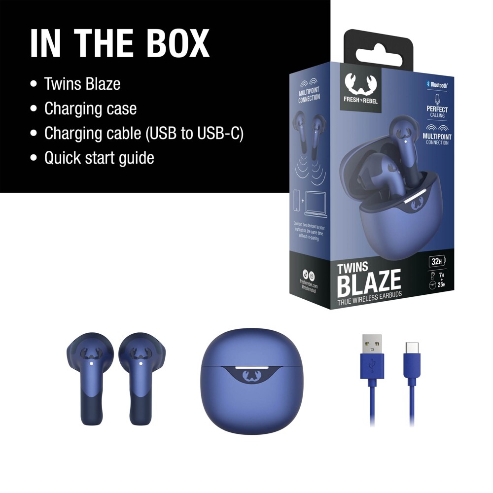 3TW2200 I Fresh 'n Rebel Twins Blaze - True Wireless oordopjes met ENC