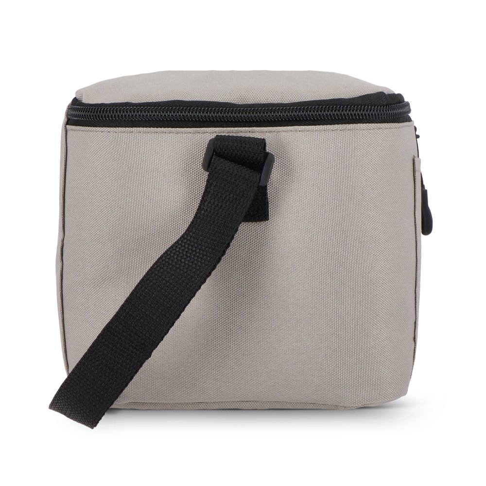 600D gerecycled PET koeltas voor 6 blikjes 25 x 14.5 x 15.5 cm 5 L