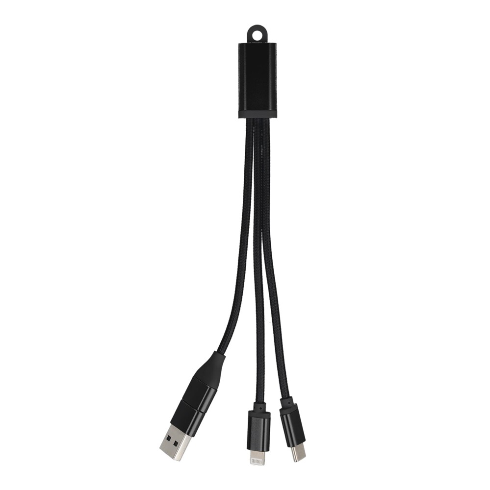 2-in-1 Oplaadkabel USB-A/C naar USB-C &amp; Lightning Aluminium