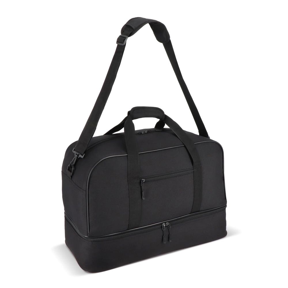 600D gerecycled PET sport- en reistas 55.5 x 25 x 36 cm 50 L - Zwart