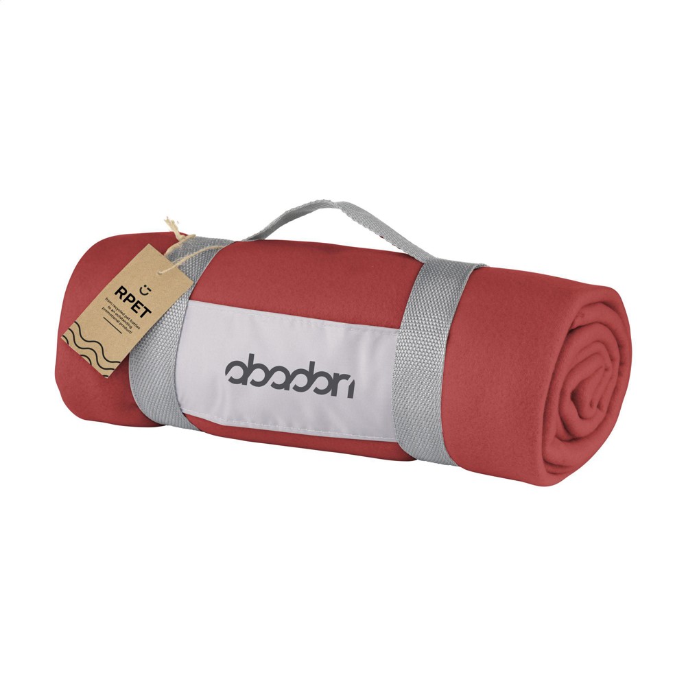 SuperSoft RPET (180 g/m²) fleecedeken - rood (± PMS 1795C)