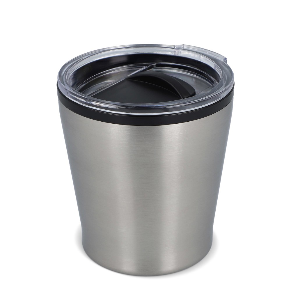 Koffiebeker metallic 180ml - zilver