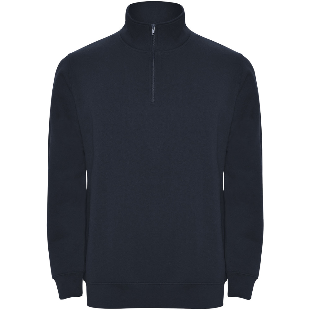 Aneto 280 g/m² trui met kwartritssluiting - Marineblauw