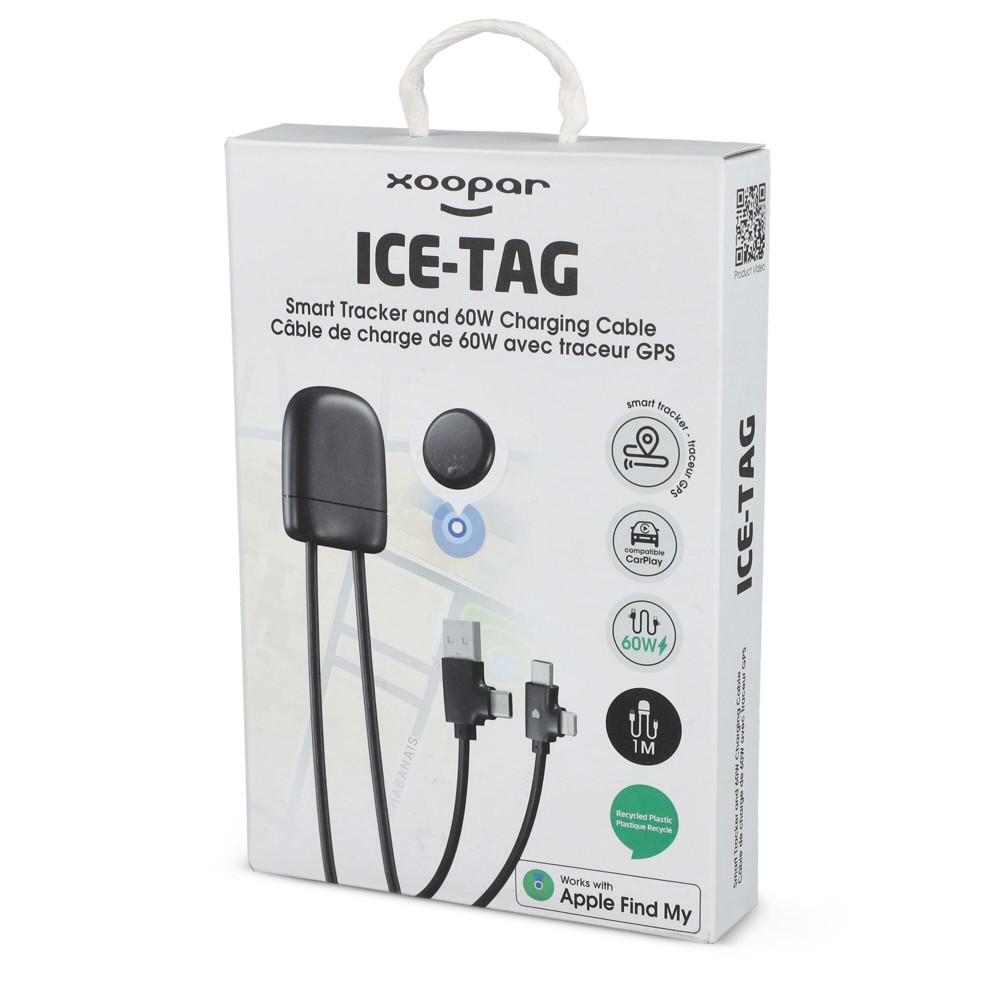 4034 - Xoopar Ice-Tag kabel voorzien van Find My tracker 