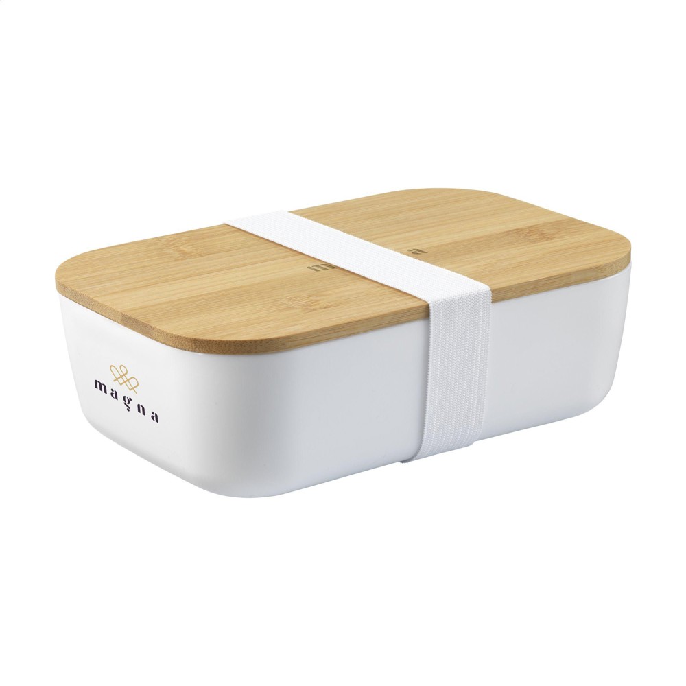 Midori Bamboo Lunchbox - wit (± PMS White)