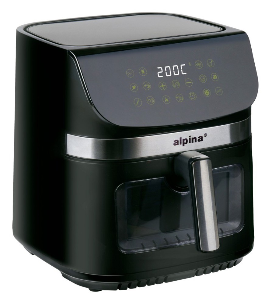 ALPINA Air Fryer 9L 1800W Digital Display- Zwart