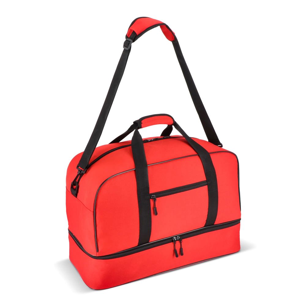 600D gerecycled PET sport- en reistas 55.5 x 25 x 36 cm 50 L - rood