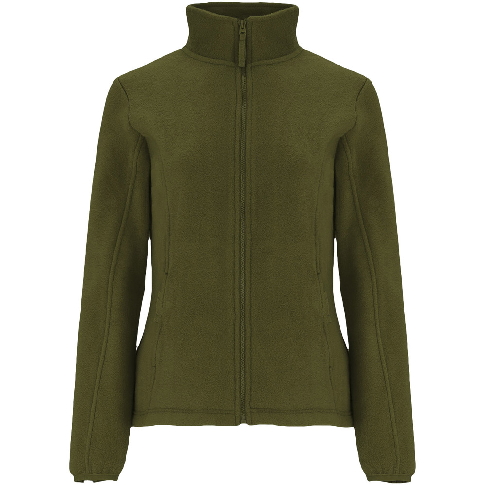 Artic fleece damesjack met volledige rits - Pijnboomgroen